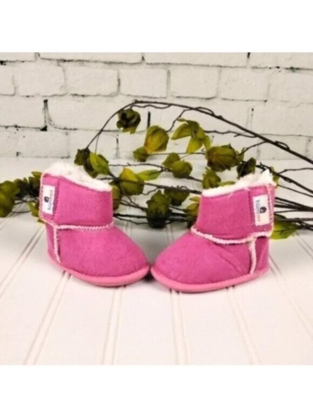 Riley Roos Cater Suede Faux Fur Lined Boots Pink Size 3-6 Months